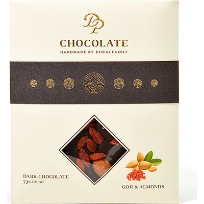 DP chocolate čokoláda Basic horká s goji a mandľami 70 g