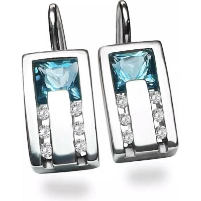 Stuchlík zlaté náušnice s topazy a diamanty 055758