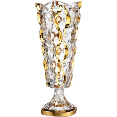Krištáľová váza Samboa gold 40,5 cm