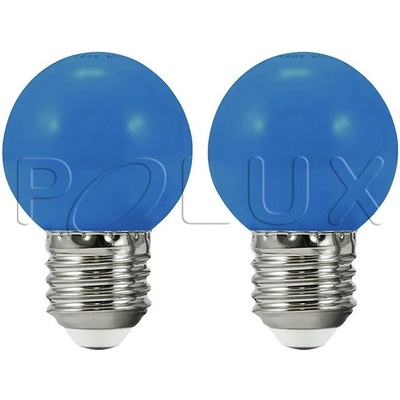 2x náhradní LED žárovka do světelného řetězu KANATA E27 G45 0,5W modré světlo Plx KANATA 308764
