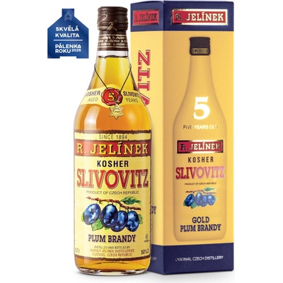 Rudolf Jelínek slivovica Koscher Zlatá 50% 0,7 l (tuba)