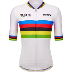 Santini Фланелка с къс ръкав за колоездене Santini UCI World Champion Jersey Cycling jersey - Print - размер XS (056-3881-0611)
