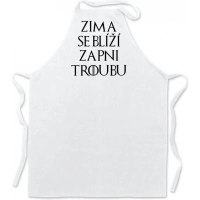 Povidlo.cz Zástěra Zima se blíží Bílá