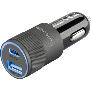 4smarts Автомобилна зарядна 4smarts Charger Rapid+ 27W Quick Charge PD, сива/ч (4SM000100)