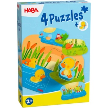 HABA Комплект пъзели Haba - Бебета животни, 4 броя (2012186001)
