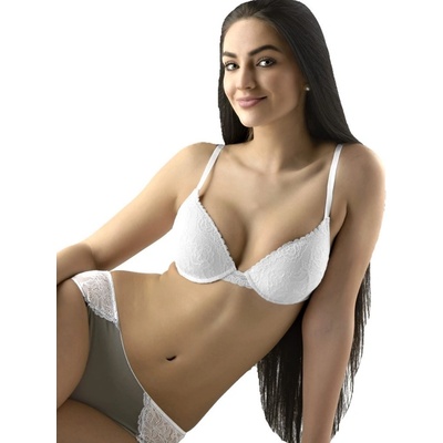 Gina podprsenka s krajkou 17001 biela