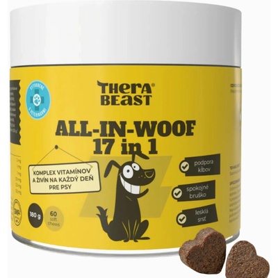 All-In-Woof 17 in 1 komplex vitamínov probiotík a živín pre psov 60 ks Therabeast
