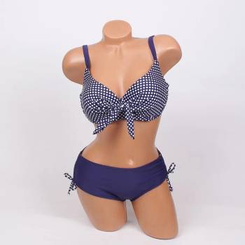 Image 1 of Макси бански в тъмносиньо с бели точки - чашка d