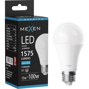 Mexen Nova LED крушка E27, A60, 15W, Студена - 6500K, 1575 lm - L100-E27-1565-01 (L100-E27-1565-01)