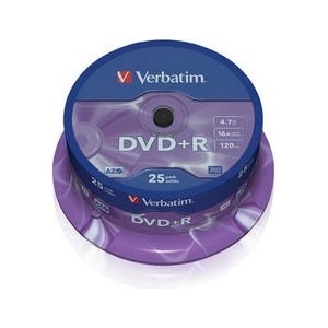 Verbatim DVD+R(25-Pack)Шпиндел/Обща търговия на дребно/16x/4.7GB (43500)