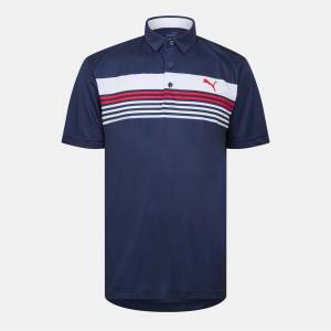 PUMA Блуза с яка Puma Men's Short-Sleeve Performance Polo Shirt - Navy/Wht