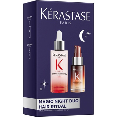 Kérastase Genesis Magic Night Duo vyživující noční sérum 30 ml + denní sérum 90 ml dárková sada