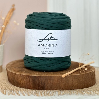 Amorino Fios Textilní špagáty Amorino Fio - Premium 36mm Verde Musgo