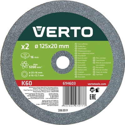 Verto Kotouč brusný 125 x 20 mm 61H603 2 ks