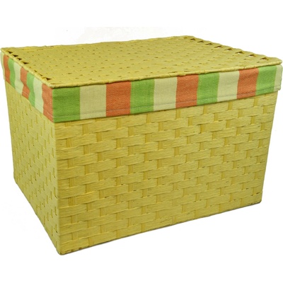 Vingo Úložný box s vekom žltý 32x21 cm v. 24 cm