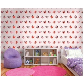 DIMEX ART s. r. o Луксозна флизелинова тапета розови птици