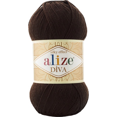 Alize příze Diva 26 tmavě hnědá