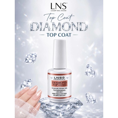 Lns Uv top coat Diamond bezvýpotkový hema Tpo free 15ml
