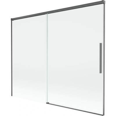 Mexen Rox двукрилен плъзгащ се параван за вана 190 x 150 cm, прозрачен, четкана (8C9-190-001-66-00)