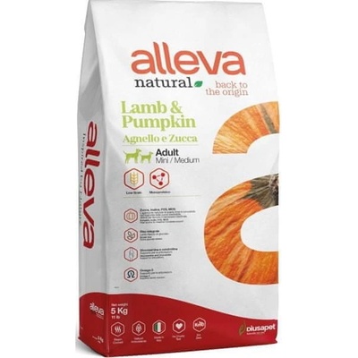 Alleva Natural Dog Adult Lamb&Pumpkin Mini/Medium 5 kg