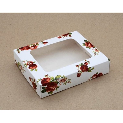 Dortisimo Svadobná krabica na koláče Ružičky 18 x 15 x 3,7 cm