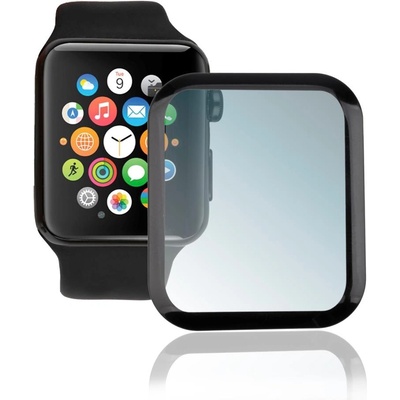 4smarts Калено стъклено защитно покритие с извити ръбове за дисплея на Apple Watch 44мм - 4smarts Second Glass Curved Colour Frame (черен-прозрачен) (4S493286)