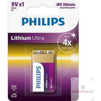 Philips Lithium Ultra 9V 1ks 6FR61LB1A/10