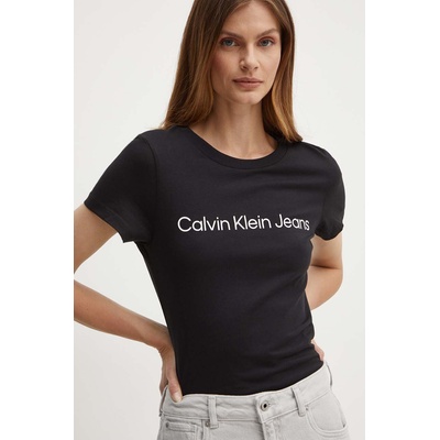 Calvin Klein Jeans Памучна тениска Calvin Klein Jeans в черно J20J220253 (J20J220253)