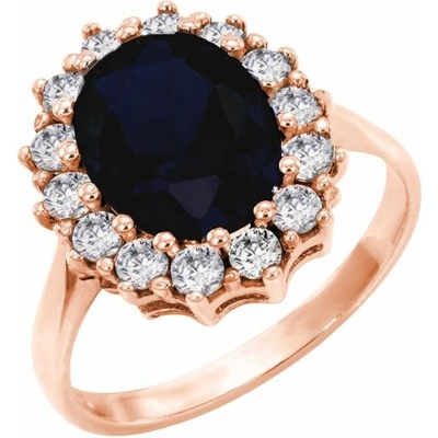 Eppi Prsteň s modrým zafírom a diamantmi Zanite R32459