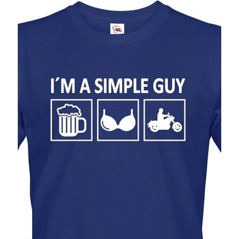 Triko Iam Simple Guy modrá
