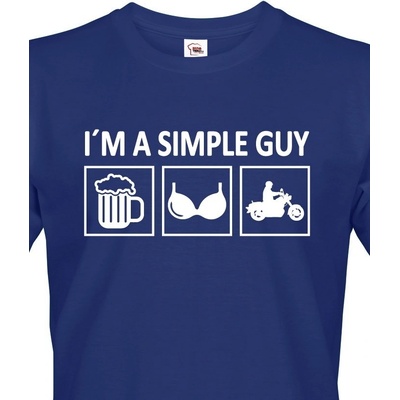 Triko Iam Simple Guy modrá