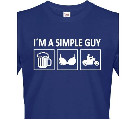 Triko Iam Simple Guy modrá