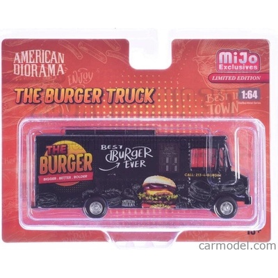 American diorama Truck The Van Burger Food Truck 2016 Black 1:64