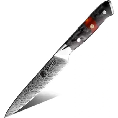 SaKuRo Víceučelový nůž z damaškové oceli Sakai 12,7 cm
