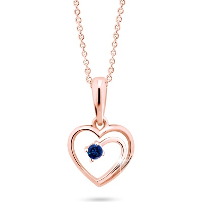 Cutie Diamonds prívesok z ružového zlata so zafírom DZ6300 1602 40 SF X L4