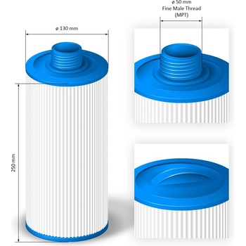 Crystalline Pool Spa Filter Filtrační kartuše SC701