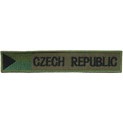 Nášivka: CZECH REPUBLIC - s vlajkou olivová | černá