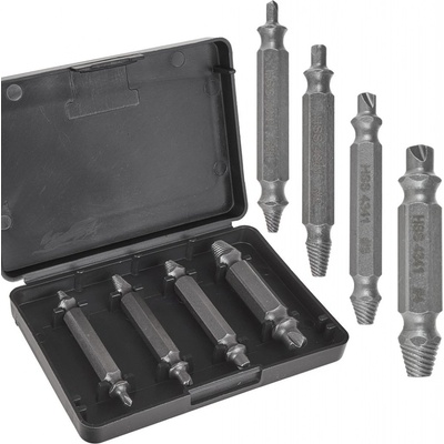 KELTIN Vytahováky zalomených šroubů 2,5 - 6 mm, oboustranné, sada 4 ks K00092