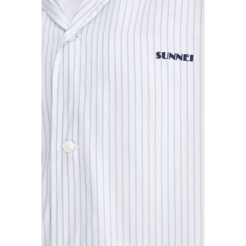 Sunnei Риза Sunnei дамска в бяло със свободна кройка с класическа яка RTWXSHR030 (RTWXSHR030)