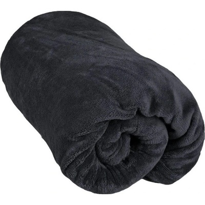 Top textil Mikroflanel deka černá 150x200