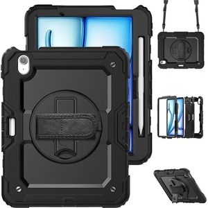 Gigapack IPAD Air 11 (2024) GIGAPACK Defender пластмасов протектор за телефон с устойчивост на удар, каишка за рамо, ЧЕРЕН (GP-181442)