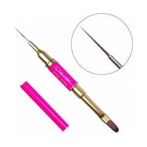 Mattel CLAVIER_Pędzelek dwustronny do zdobień i żelu 10mm i 12mm #12 Magenta