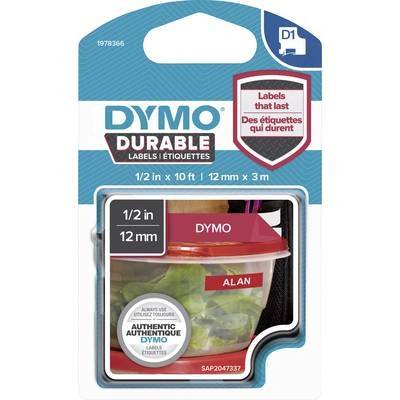 DYMO Индустриални етикети Dymo 12 мм x 3 м, Бял/Червен, DY 1978366 LabelManager Durable (1978366)