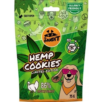 VetExpert Mr. Bandit HEMP COOKIES TURKEY - лакомство за куче, конопени бисквитки с пуйка 75 гр - Полша