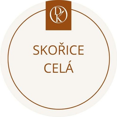 Davídkovo koření Etiketa Skořice celá béžová průměr 4,5 cm 1 ks
