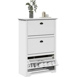 vidaXL vidaXLL стелаж за обувки "BODO" White 80x35x118 cm (4016881)