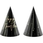 PartyDeco Парти шапки Честита Нова година 6 бр