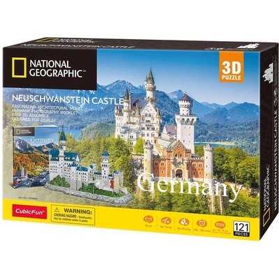 CubicFun Пъзел 3D Cubic Fun - National Geographic, Замъкът Neuschwanstein, 121 части (6944588209902)