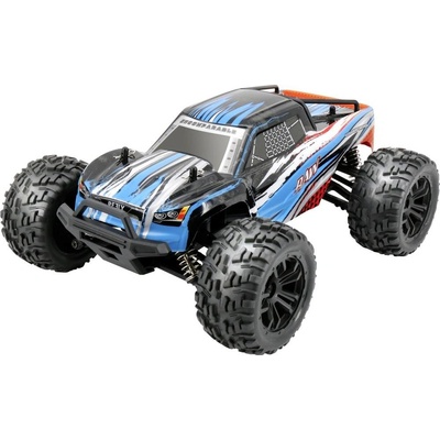 Reely RAW modrá komutátorový RC model auta elektrický monster truck 4WD 4x4 RtR 2,4 GHz vr. akumulátorov a nabíja 1:14