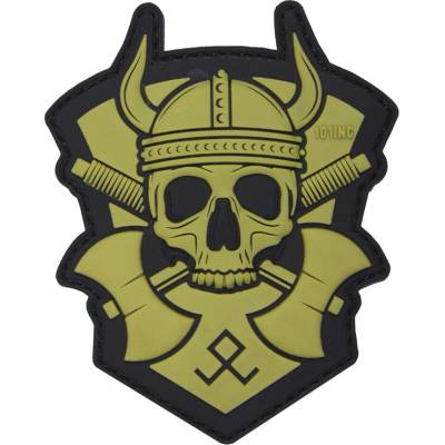 Gumová nášivka 101 Inc Viking Hatchet - olivová